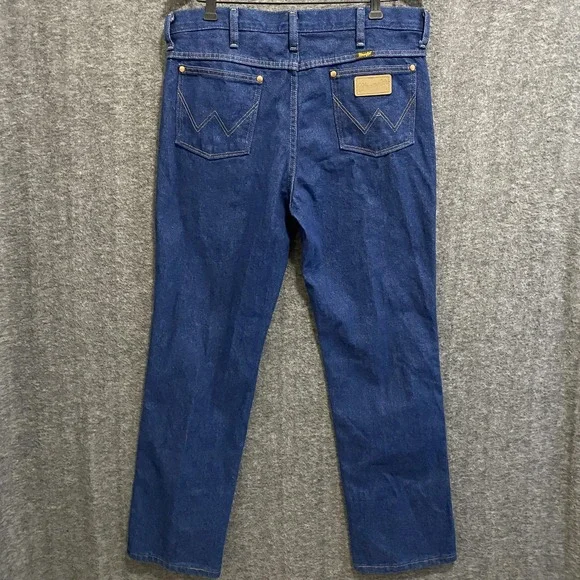 Wrangler Jeans‎ Mens 34x32 Blue Cowboy Cut Slim Denim Retro Western Rodeo 936PWD - Picture 7 of 9